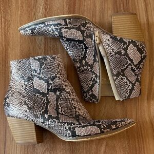 Coconuts by Matisse Snake Print Ankle Boots
